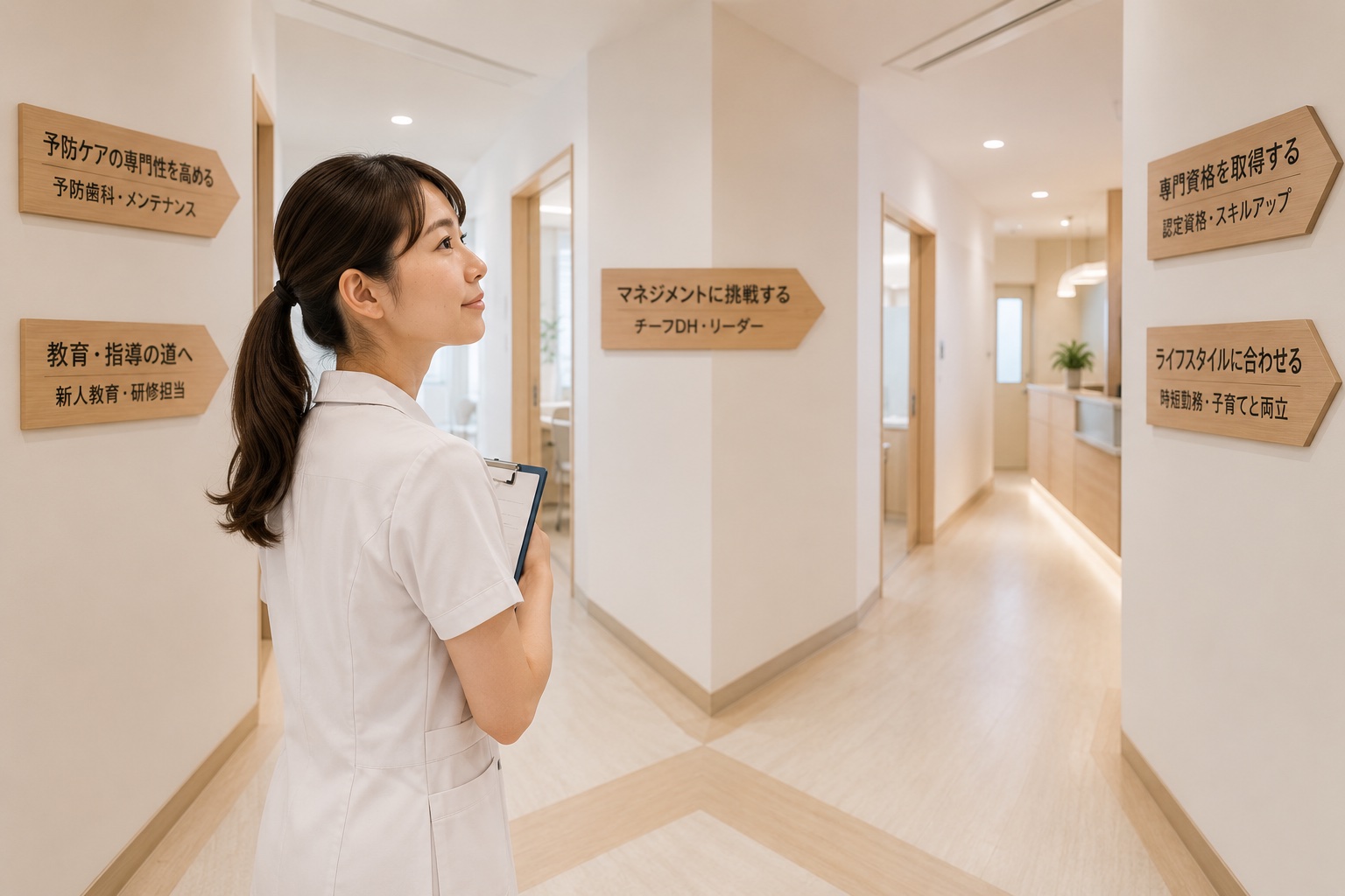 歯科衛生士のキャリアの変化のイメージ