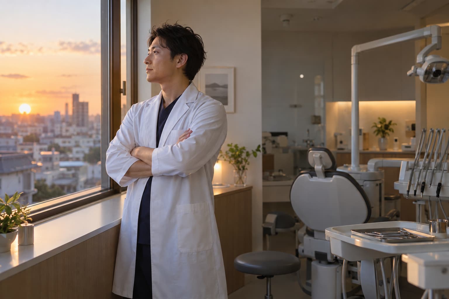キャリアの転機を考える歯科医師のイメージ
