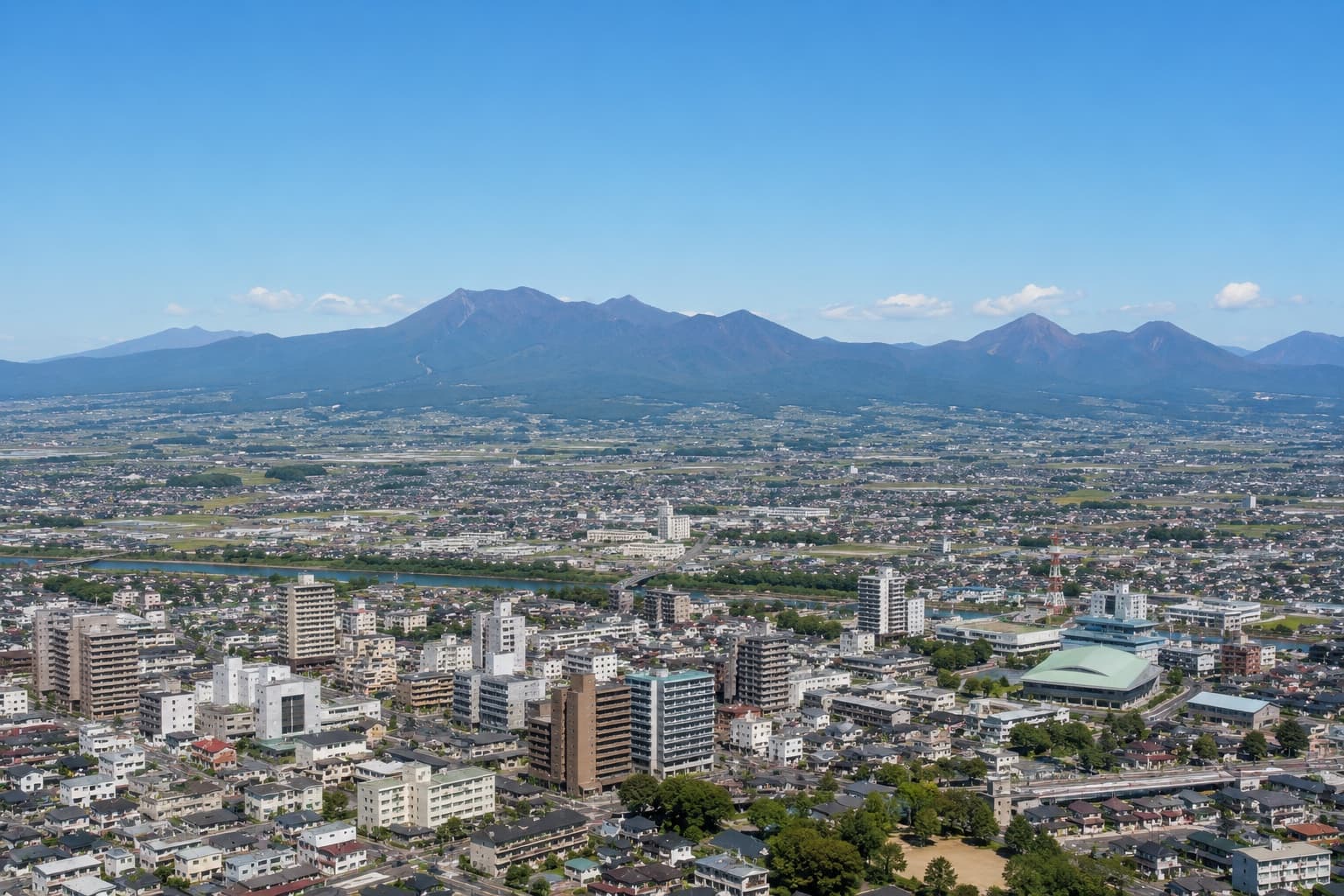 群馬県の主要エリアの地図