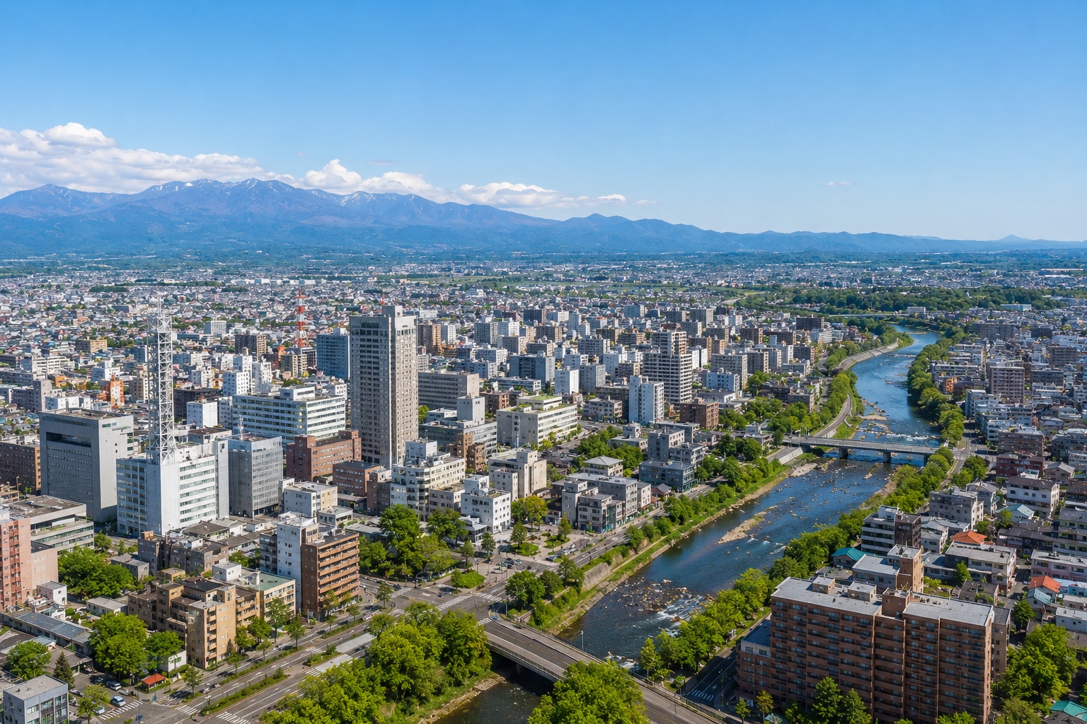 栃木県の主要エリアの地図